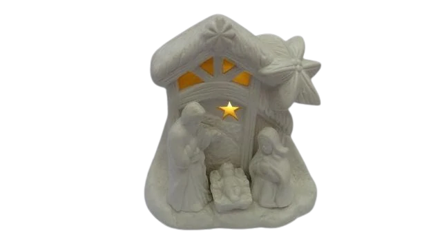 Svatá rodinka bílá LED střední - 12 cm