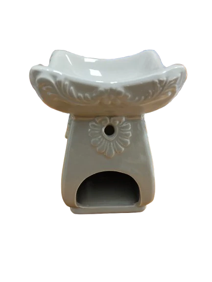 Keramická aromalampa věžka béžová