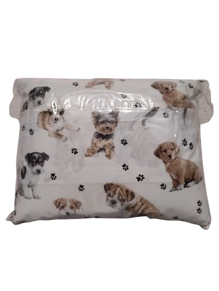 Voňavý bylinkový polštář Pes stopa - levandule, meduňka, mateřídouška 30 x 25 cm