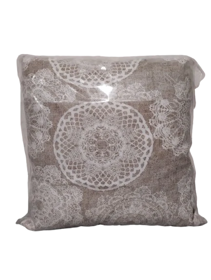 Voňavý bylinkový polštář Béžový – francouzský styl, levandule, meduňka, mateřídouška (38 × 38 cm)