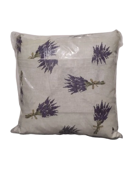 Voňavý bylinkový polštář Levandule kytice – francouzský styl, levandule, meduňka, mateřídouška (38 × 38 cm)