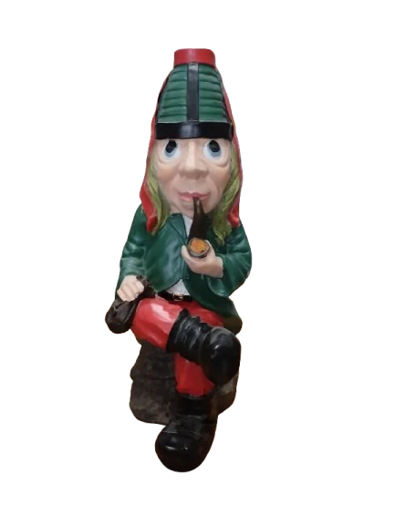 Keramický vodník s fajfkou sedící - 30 cm