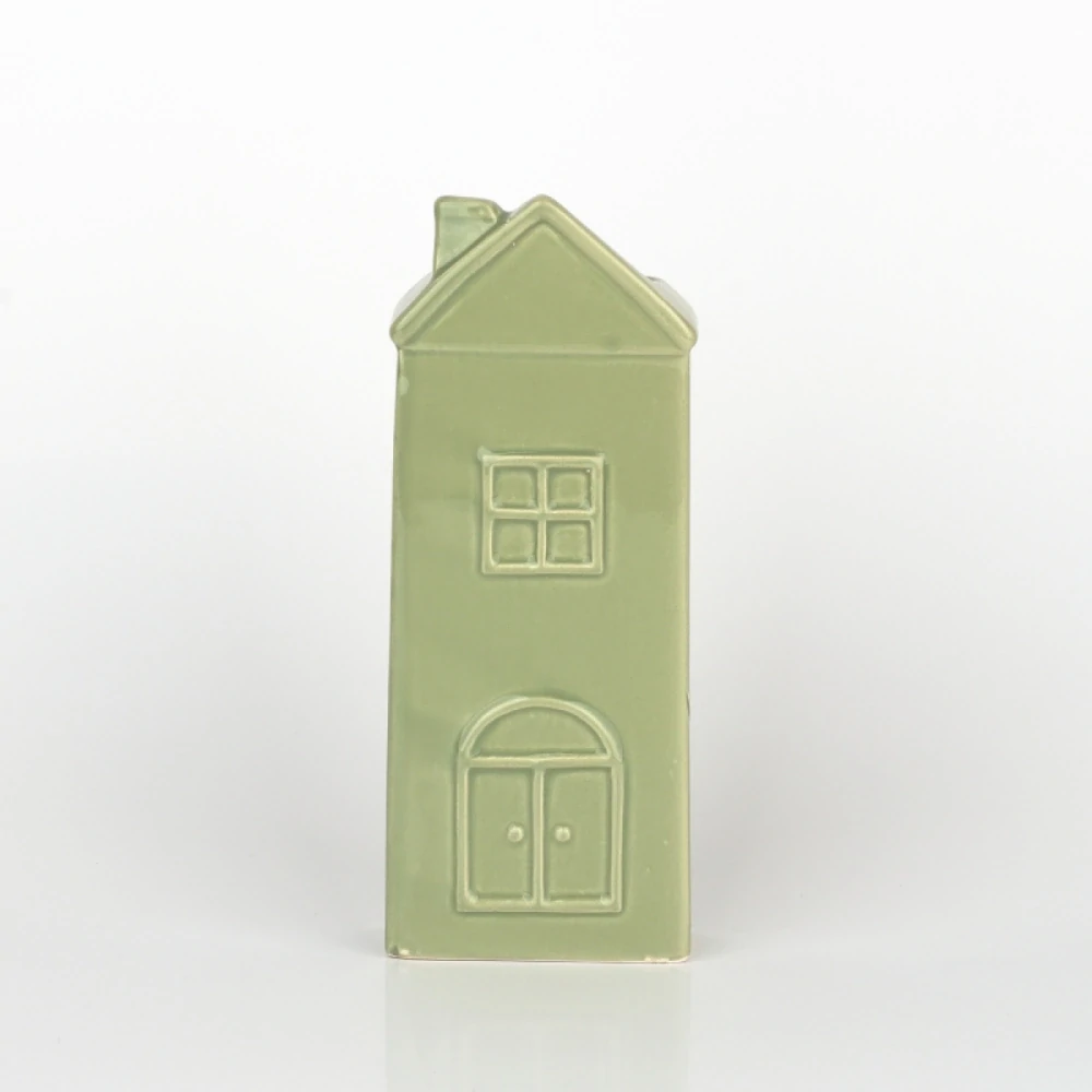 Keramický výparník na radiátor domeček zelený - 7 x 19 x 3,2 cm