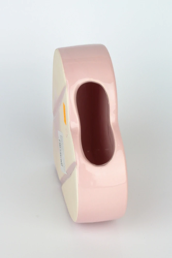 Keramický výparník na radiátor srdce růžový - 18 x 5 x 18 cm