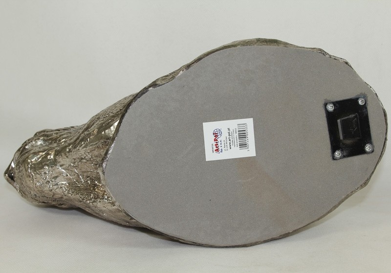 Hlava nosorožce na stěnu stříbrná 31 cm