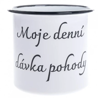 Vtipný hrnek s nápisem Moje denní dávka pohody 1000ml