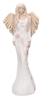 Keramický anděl s jemným leskem - 33 cm