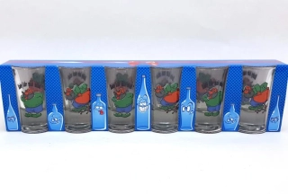 Panák skleněný s vypalovacím obtiskem Sada/6ks - Hádej kde máš mládí - dědek