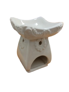 Keramická aromalampa věžka bílá