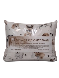 Voňavý bylinkový polštář Pes stopa - levandule, meduňka, mateřídouška 30 x 25 cm
