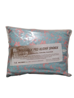 Voňavý bylinkový polštář Růžoví motýli - levandule, meduňka, mateřídouška 30 x 25 cm