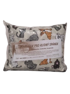 Voňavý bylinkový polštář Psi a kočky - levandule, meduňka, mateřídouška 30 x 25 cm