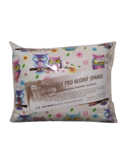 Voňavý bylinkový polštář Dětské sovy - levandule, meduňka, mateřídouška 30 x 25 cm