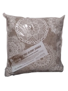 Voňavý bylinkový polštář Béžový – francouzský styl, levandule, meduňka, mateřídouška (38 × 38 cm)