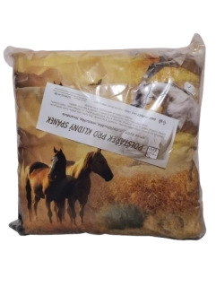 Voňavý bylinkový polštář Koně – francouzský styl, levandule, meduňka, mateřídouška (38 × 38 cm)