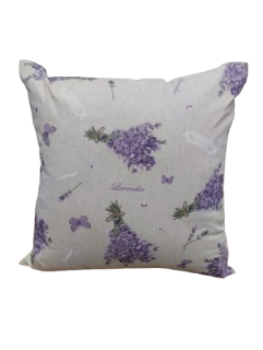 Voňavý bylinkový polštář Levandule kytice retro – francouzský styl, levandule, meduňka, mateřídouška (38 × 38 cm)