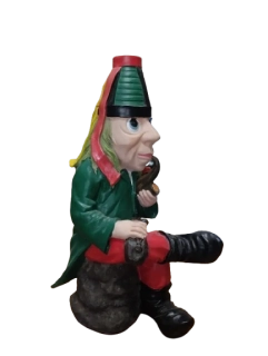 Keramický vodník s fajfkou sedící - 30 cm