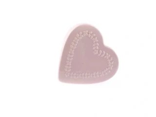 Keramický výparník na radiátor srdce růžový - 13 × 3,2 × 13 cm