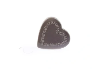 Keramický výparník na radiátor srdce šedý - 13 × 3,2 × 13 cm