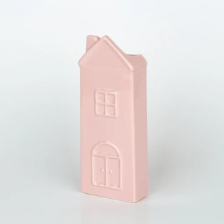 Keramický výparník na radiátor domeček růžový - 7 x 19 x 3,2 cm