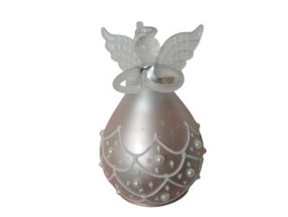 Skleněný anděl fialkový 