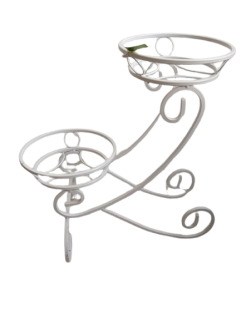 Kovový stojan na 2 květiny