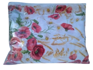 Pohankový polštář červený vlčí mák 37 x 30 cm