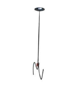 Kovový svícen vysoký černý 90 cm