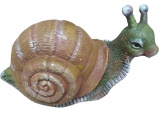 Keramický šnek do zahrady - 30 cm