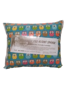 Voňavý bylinkový polštář Malé sovy - levandule, meduňka, mateřídouška 30 x 25 cm