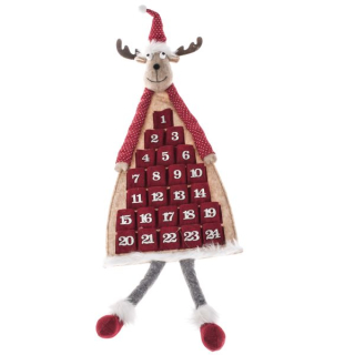 Textilní závěsný adventní kalendář - sob, 0/24